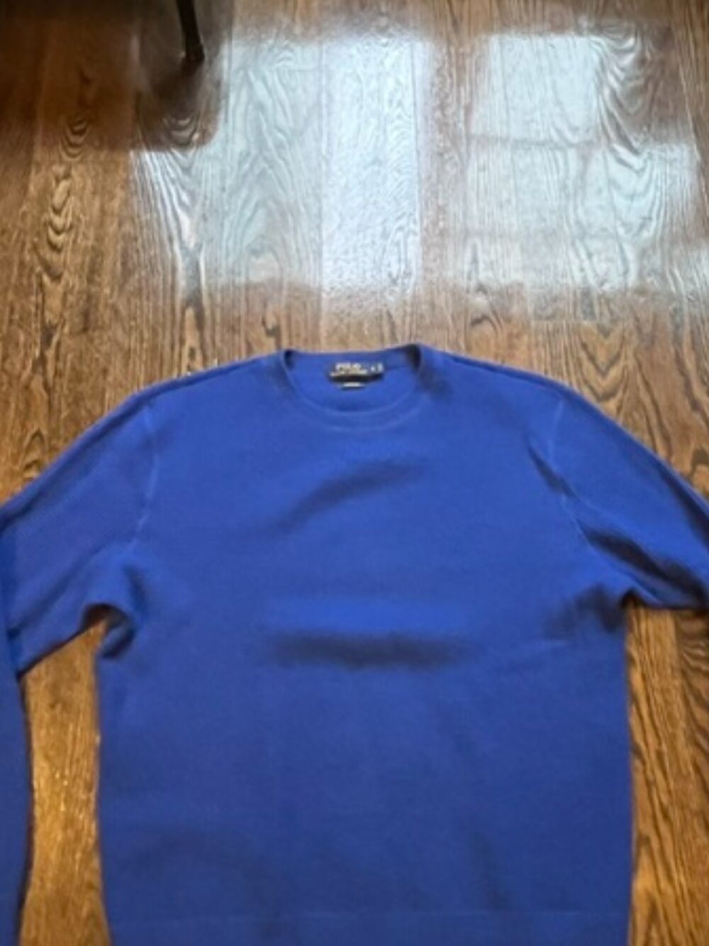 Ralph Lauren Polo Waffle Knit Cashmere Crew Neck Sweater - Size L